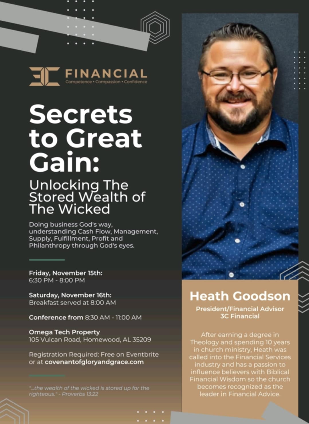 secrets to great gain unlocking the wealth of the wicked; heath goodson; birmingham, alabama, anthony grier, lord of the markeplace series